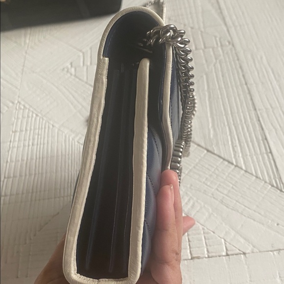 Elegant Navy Blue Quilted Shoulder Bag - Picture 8 of 12